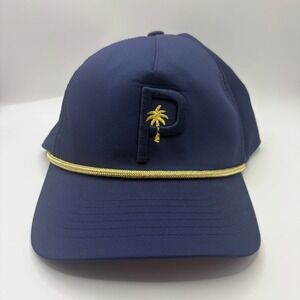 Puma Golf x Palm Tree Crew P Snapback Hat Navy Blue Gold Rope PTC Rickie Fowler